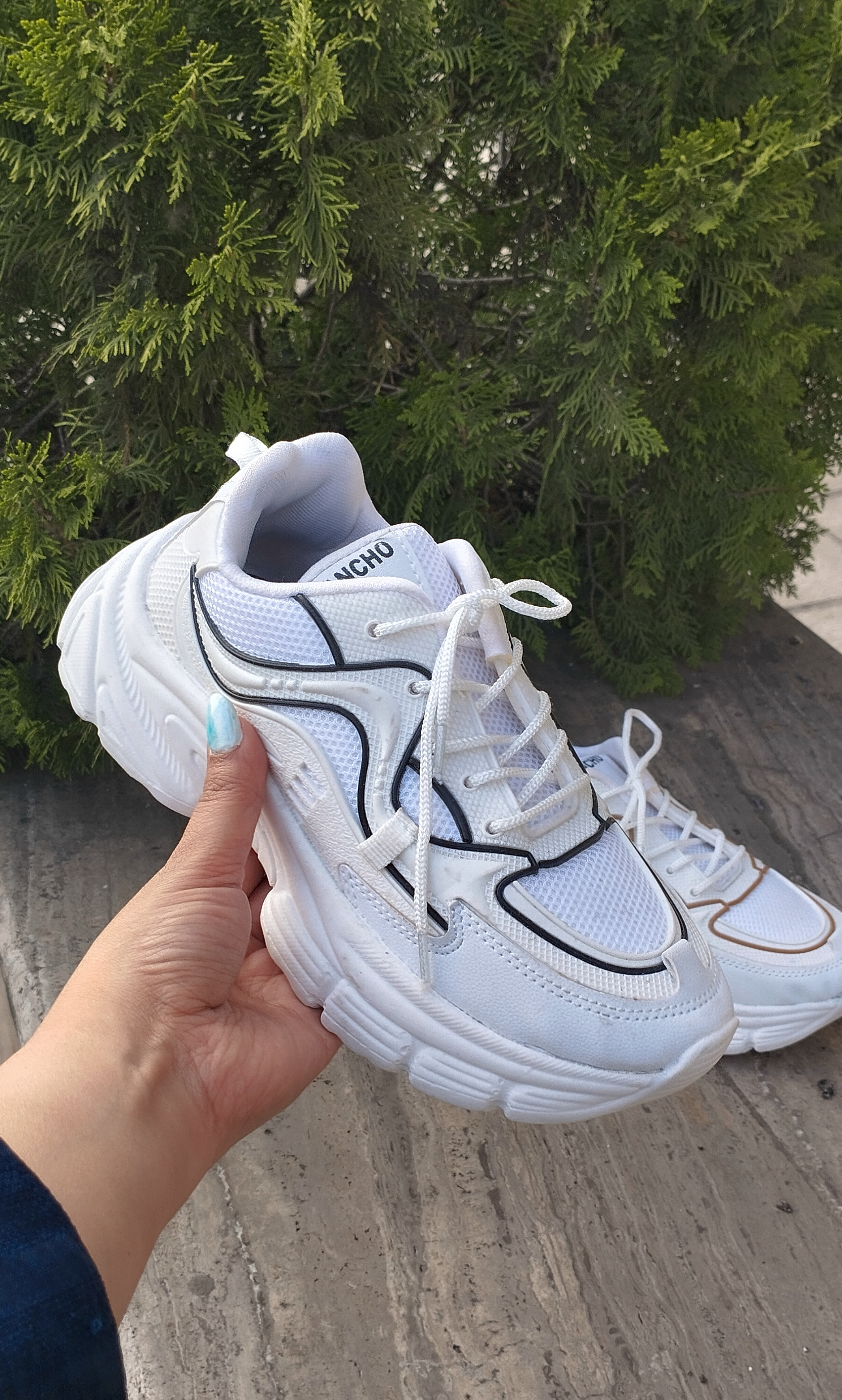 کتانی لژ دار سفید دخترانه زنانه